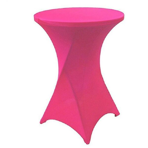 location housse de table mange debour lycra rose