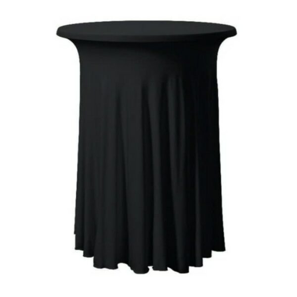 Housse de table mange debout noir jupe